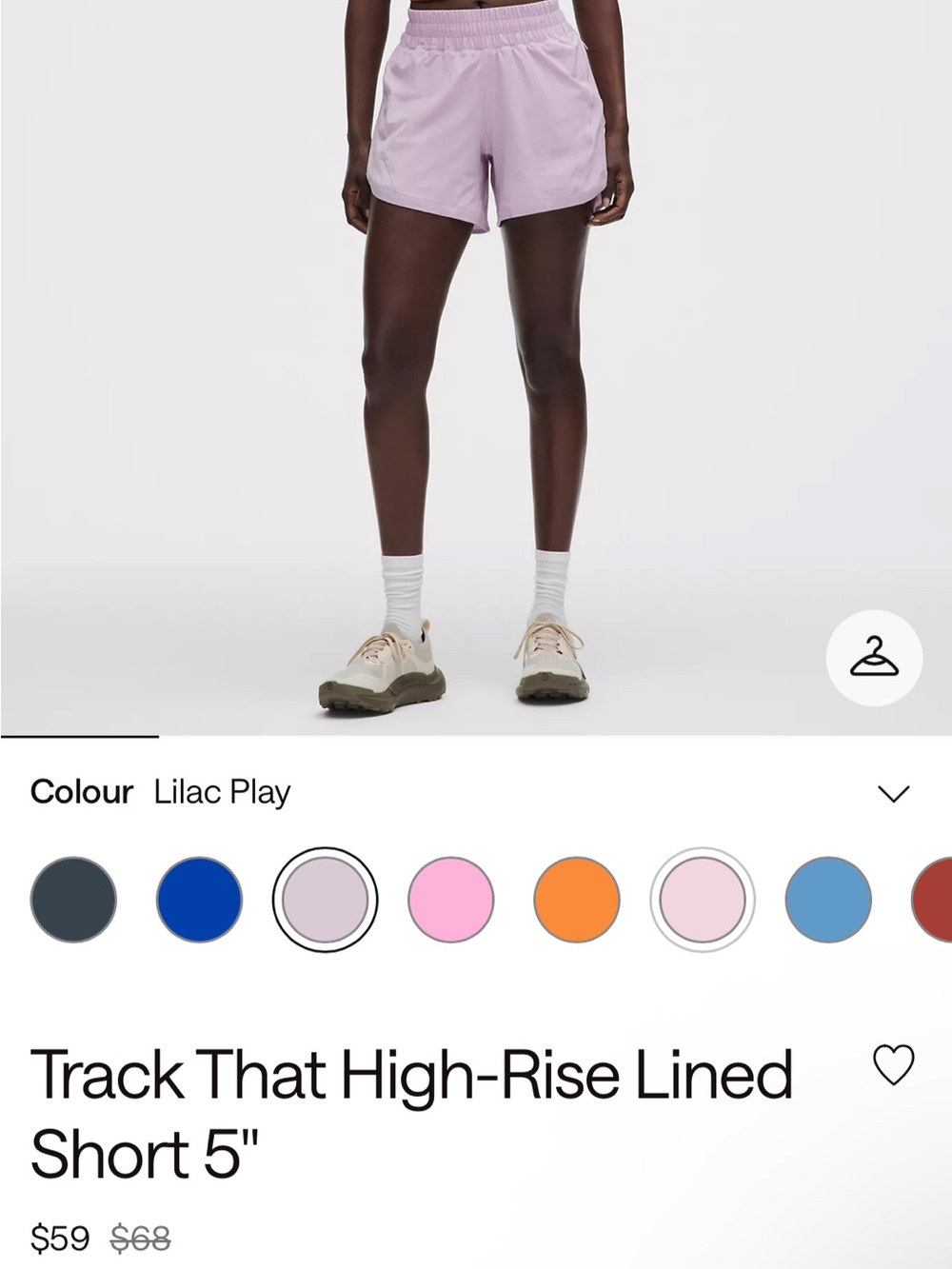 lululemon athletica Lilac Play High-Rise Athletic Shorts